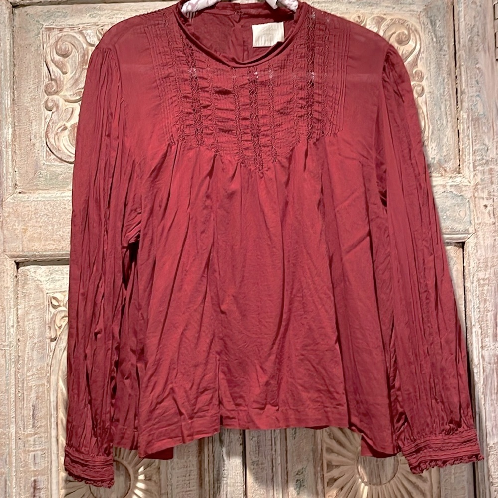 NWOT Doen Antonia Heirloom Collection Top In Burnt Henna /XXL/